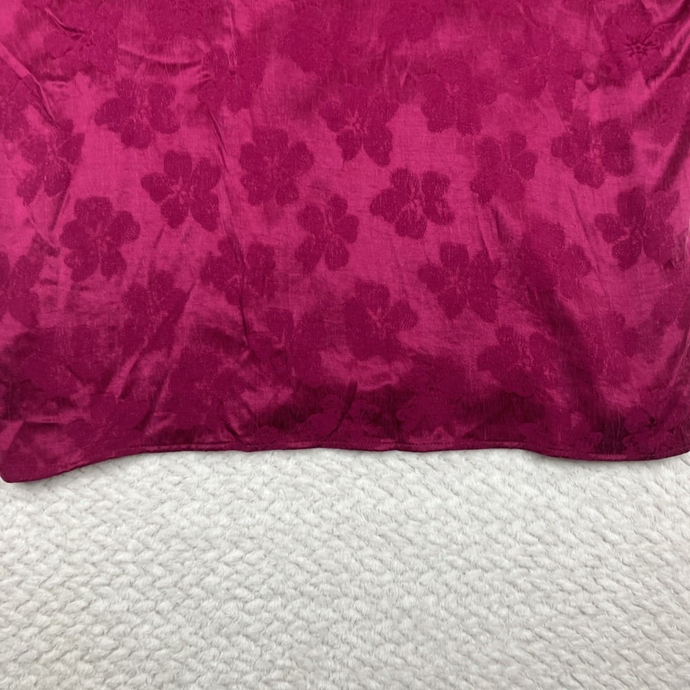 Zara Trafaluc Collection Blouse Womens Small Magenta Casual Business Button Up - Picture 9 of 13